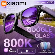 Inteligentne okulary Xiaomi 8K AI z kamerą 100MP, Chat GPT, dotykowe okulary sportowe, połączenia Bluetooth, odtwarzanie wideo i muzyki dla kobiet i mężczyzn