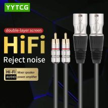 Yytcg 2rca Buchse Stecker auf Dual XLR Stecker ofc Aux Audio Kabel für Verstärker Mixer Lautsprecher 1m 1,5 m 2m 3m