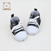 Spring and Autumn Baby Canvas Shoes 0-1 and a Half Year Old Pre-Walking Shoes Anti-Slip Breathable Embroidered Design
