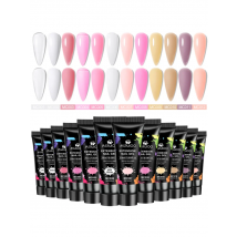 MSRUIOO 20ml Quick Extension Gel Nail Polish Milk White Clear Pink Soak Off Nail Art Building Gel For Nails Manicure UV Vernis