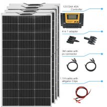 XINPUGUANG pannello solare 12v modulo flessibile 18V 120W 240w 360w 480w 600w 720w Solar panel kit 12V o 24v fotovoltaico per caricabatteria da camper Kit completo di pannelli solari accessori camper