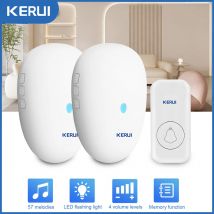 Kerui M521 Türklingel Outdoor Smart Home Sicherheit Willkommen Glockenspiel Kit 57 Songs drahtlose Türklingel Alarm LED Licht wasserdicht Knopf