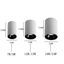 Dimmable Surface Mounted LED COB Ceiling Light 7W/9W12W/15W/20W/24W AC110V/220V LED Downlight Warm / Cold White Home Lighting