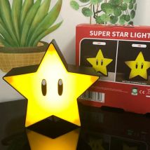 Super Star Light figura Led música luz nocturna sonido carga Usb lámpara de escritorio para regalos juguetes de Navidad