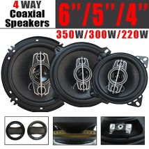 1Pair 4/5/6 Pollici 4 Vie 220W/300W/350W Universale Auto HiFi Altoparlante Coassiale Auto Musica Stereo Porta Dell'automobile Gamma Completa altoparlanti Woofer
