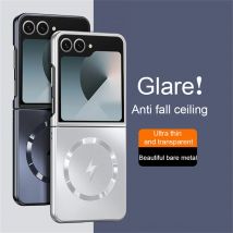 Luxus Für Magsafe Matte Frosted AG Magnetische Telefon Fall Für Samsung Z Flip 7 FE 6 5 zflip 4 3 drahtlose Lade Schutzhülle