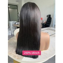 20 22 24 26 pollici 250 densità grezzo 13x4 parrucca anteriore del merletto capelli umani 100% vietnamita piena doppia disegnata osso dritto parrucche dei capelli umani