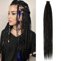 24 Zoll synthetische Dreadlock-Haarverlängerungen, 10 Stränge/Lot, einseitige weiche Dreads-Schlösser, Hippie-Stil, Dreadlock für Frauen