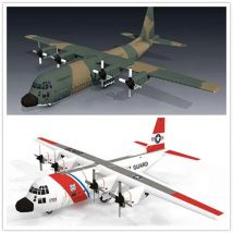 L-100-30 Hercules Transporter 3D-Papiermodell, handgefertigte Zeichnungen, Militärpapier, Kunstspielzeug