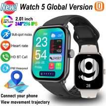 Watch 5 Global Version Herren Damen AMOLED-Bildschirm zeigt immer die Zeit an Herzfrequenz Bluetooth-Anruf GPS-Tracking Wasserdichte Sport-Smartwatch