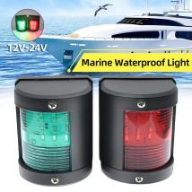 1/2 pz rosso verde segnale luci a vela luce di navigazione per barche Marine lampada impermeabile per barca pontone spia di avvertimento indicatore laterale