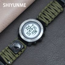 Shiyunme g stil männer sport uhren outdoor camping kompass thermometer wasserdicht led digital watch man military armbanduhr