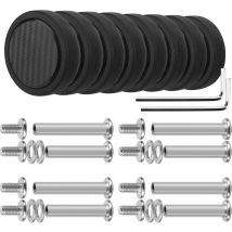 GUGULUZA 4/8 pz Nero Trolley Box Ruote Valigia Ruota di Ricambio Singolo Lato Ruota 50mm Bagagli Ruota di Ricambio con Vite