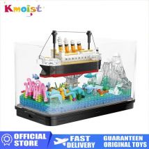 579 Stück Aquarium DIY Bausteine kreative Meerblick Boot Eisberg Montage Modell Ziegel mit leichten Kinderspiel zeug Weihnachts geschenke