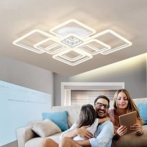 Modern LED Ceiling Light Fixture with Remote Control Smart Dimmer Ceiling Chandelier Lamp for Dining Room Bedroom Living Room