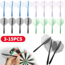 3-15 pezzi di voli e aste per freccette integrate, freccette professionali anticaduta, albero per freccette integrato in plastica e accessori per freccette