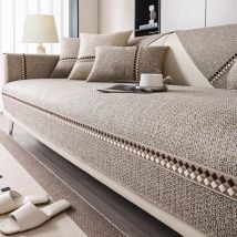 Verdickter Sofabezug, vier Jahreszeiten, universelles Sofakissen, einfarbige Sofamatte für Wohnzimmer, rutschfestes Couchkissen, Zuhause nova
