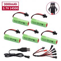 Upgrade 3,7 V 14500 3000 mah SM-2P Stecker Batterie und ladegerät Für C2 D828 RC Stunt Dump Auto Spielzeug Zubehör