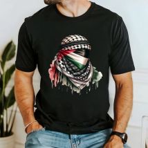 Palestine T Shirt Keffiyeh Shirt Palestine Flag Shirt Charity Donation Summer Unisex Loose Harajuku Breathable Camisetas