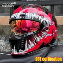 ORZ Motorradhelm Halboffenes Gesicht Cascos Moto Lokomotive Kombination Scorpion Helm Reservierter Bluetooth-Kopfhörersteckplatz