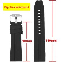 Große lange Silikon-Armbänder für Samsung Galaxy Watch 6 5 4 für Huawei GT für Seiko 20 mm 22 mm Uhrenarmbänder Sportuhrenarmbänder