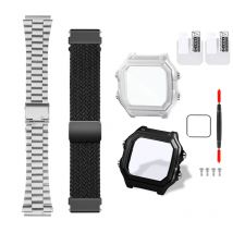 Für Casio AE1200 Gehäuse Mod Kit Modifikation Ganzmetallgehäuse 3299 AE-1200 Lünette Glas wasserdichter Ringsatz Massiver Edelstahl