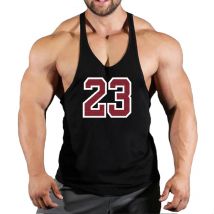 Nr. 23 Sport Herren Sommer Gym Shirt Straße ärmellose T-Shirts für Männer Tanktops Workout Fitness Singuletts Sport Weste Kleidung