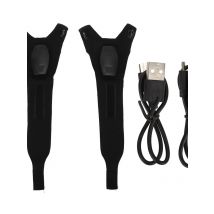 ZK30 Flashlight Gloves Rechargeable Breathable Fingerless Hands Free LED Light Gloves for Fishing Cycling 1 Pair Box Type