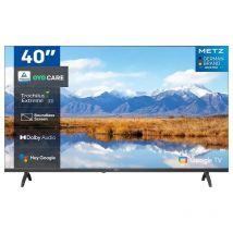 Metz 40Mte6000Z Tv Google Full HD da 40 pollici |     Eyecare 3.0, Hdr10, Dolby Audio, telecomando Bluetooth, cornice senza bordi, nero
