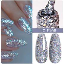 LILYCUTE 7ML Silber Gold Bunte Glitter Gel Nagellack Frühling Funkelnde Pailletten Semi Permanent Soak Off Nail art Gel Lack