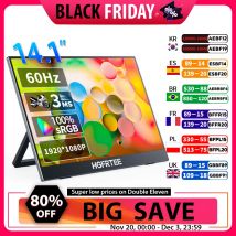 Monitor portatile da 14,1 pollici 1080P IPS 100%SRGB Schermo portatile da gioco con supporto per laptop PS5/4 Switch Xbox Raspberry Pi