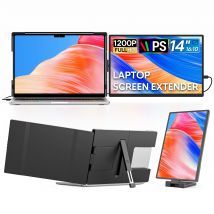 Dopesplay Monitor portatili da 14,1 pollici Prolunga schermo esterno HDR 1200P per laptop XBox PS4 Display in 5 secondi fino a 17,3 laptop