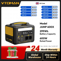 VTOMAN JUMP 600X Centrale elettriche 299Wh LiFeP04 Batteria di backup di emergenza Alimentatore ad alta potenza Generatore di attrezzature da campeggio