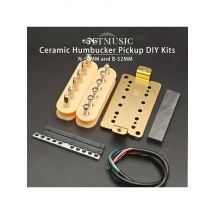 [Pickup DIY Kits] Humbucker Pickup Kits- Ceramic/Plastic Bobbin/ Fixed/Adjustable Pole Piece/4C Cable Coil Splitting Pickup Kits
