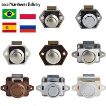 KAK 10szt Camper Car Push Lock RV Caravan Boat Motor Home Cabinet Drawer Latch Button Locks