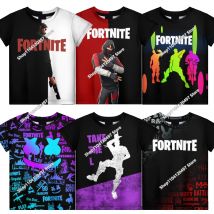 Cartoon Fortnite T-shirt 3D Gedruckt Jungen Mädchen Streetwear Kinder Kleidung Lustige T-shirt Oansatz Sommer Tops Geburtstag Geschenke