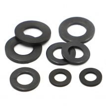 M2 M2.5 M3 M3.5 M4 M5 M6 M8 M10 M12 M14 M16 M18 M20 M24 Black Grade 8.8 Steel Plain Gasket Flat Washer DIN125