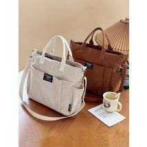 Hylhexyr 2025, neue Cord-Umhängetasche, einfache einfarbige Handheld-Studenten-Kuriertaschen, Pendler, lässige Tragetasche, Herbst und Winter