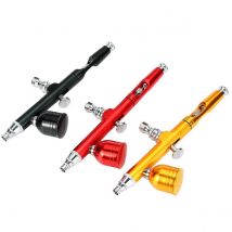 Airbrush-Set, Dual-Action-Luftpinselpistole mit 3 Düsensätzen, Aluminium-Spritzpistole für Make-up, Nagelkunst, Malmodell