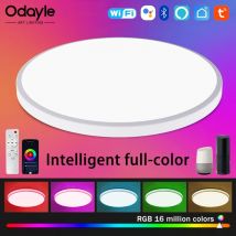 Lampada da soffitto a LED intelligente Tuya WiFi Lampada circolare dimmerabile per la casa Applicazione di controllo vocale Alexa Illuminazione della camera da letto del soggiorno di Google