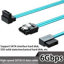 Cavo SATA 3.0 a gomito Sinistra Destra Su Giù SATA 3.0 III SATA3 Cavo dati da 6 GB/s Cavo SAS Cavo dati per disco rigido a doppio canale