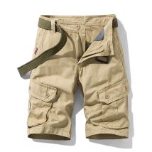 Neue Sommer Männer Baumwolle Lose Werkzeug Shorts Jogger Hosen Mann Multi taschen Casual Cargo-Shorts Qualität Männlichen Shorts Hosen KEINE Gürtel