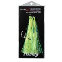 TEASER 3pcs/bag HK029  2/0 3/0 4/0 5/0 UV High Reflective Bright Soft Wire Fishing Hook High Carbon Heavy Jigging Assist Hooks