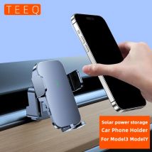 Car Phone Holder For Tesla Model3 2019-2022 Mount 2021-2024 Model Y Solar automatic clamping Car Phone Support Frame Accessories