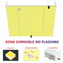 LED Grow Light 850W SM LM281b+ Diodes Quiet Fanless Full Spectrum Grow Light High PPFD For 5x5FT Coverage, Veg and Blooming