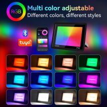TUYA Smart Control Proiettore RGB Luce impermeabile 100W Luce esterna LED Luce di inondazione per giardino Decorazione del cortile WIFI Connect