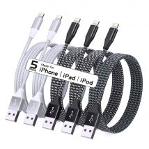5 pacchi cavo da USB a illuminazione per iPhone14 13 12 11 Pro Max X XS XR 12W cavo di ricarica rapida cavo dati cavo USB C per iPhone
