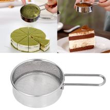 1/2/3Pcs Feinmaschiges Sieb Sieb Edelstahl Hand Mehl Sieb Zucker Kakao Matcha Pulver Küche backen Siebe