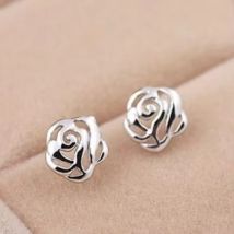 Ohrstecker aus 925er-Sterlingsilber, verhindert Allergien, Rosen, Brincos-Ohrstecker für Frauen, Hochzeit, Ohrringe, Schmuckzubehör