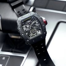 TSAR BOMBA Orologio meccanico automatico da uomo in fibra di carbonio Orologio impermeabile Orologio da polso da uomo con zaffiro scheletro di moda